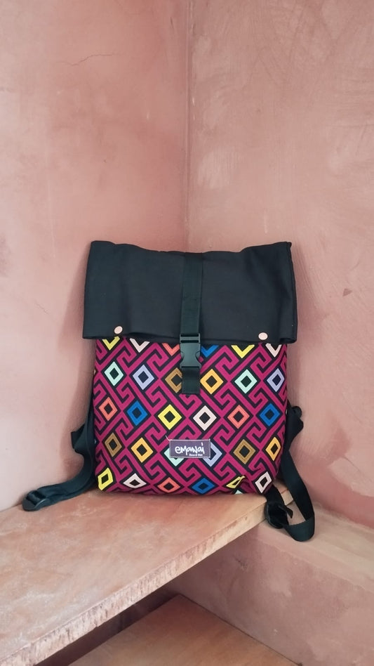 Mochila estampado Ciudad + 4kg de arroz
